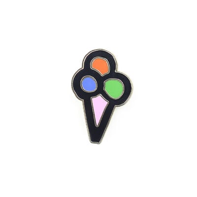 Ice cream enamel badge